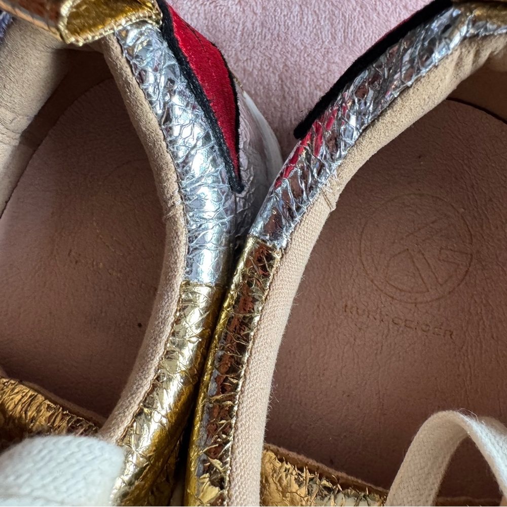 Kurt Geiger Metallic Gold and Silver Star Sneakers - Picture 3 of 7